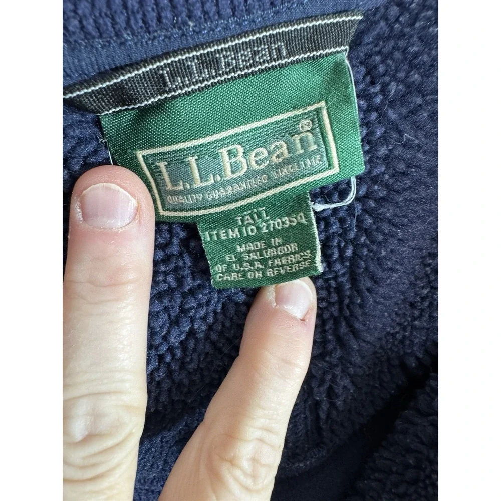 Vintage L.L. Bean Full Zip Fleece Thinsulate Flex‎ Jacket  Men's Size XXL Tall